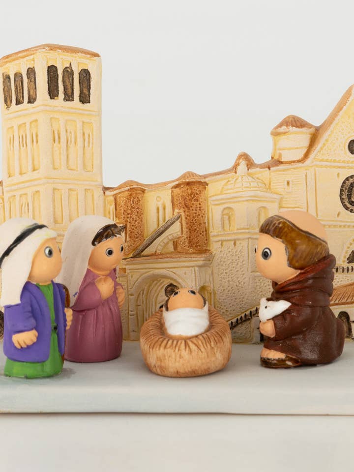 HANDMADE NATIVITY SCENE ASSISI ITALIA FAIR TRADE PRODUCT for wholesale by Veraluna Sustainable Clothing