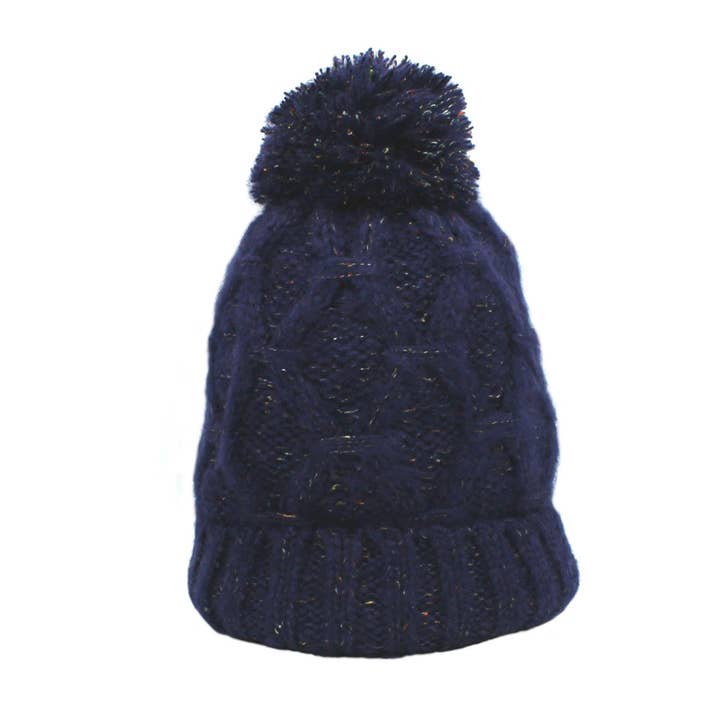 Gorro Sally Beanie com Pompom ZH263 por atacado de Heather Hats & Accessories