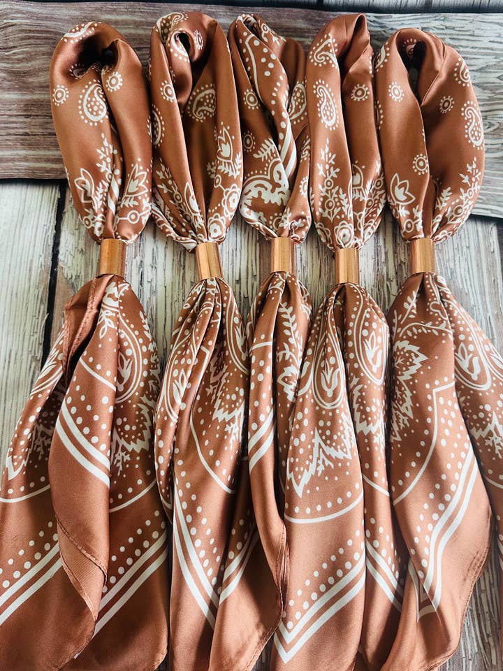 Copper Paisley Wild Rag for wholesale by Boots Are My Roots