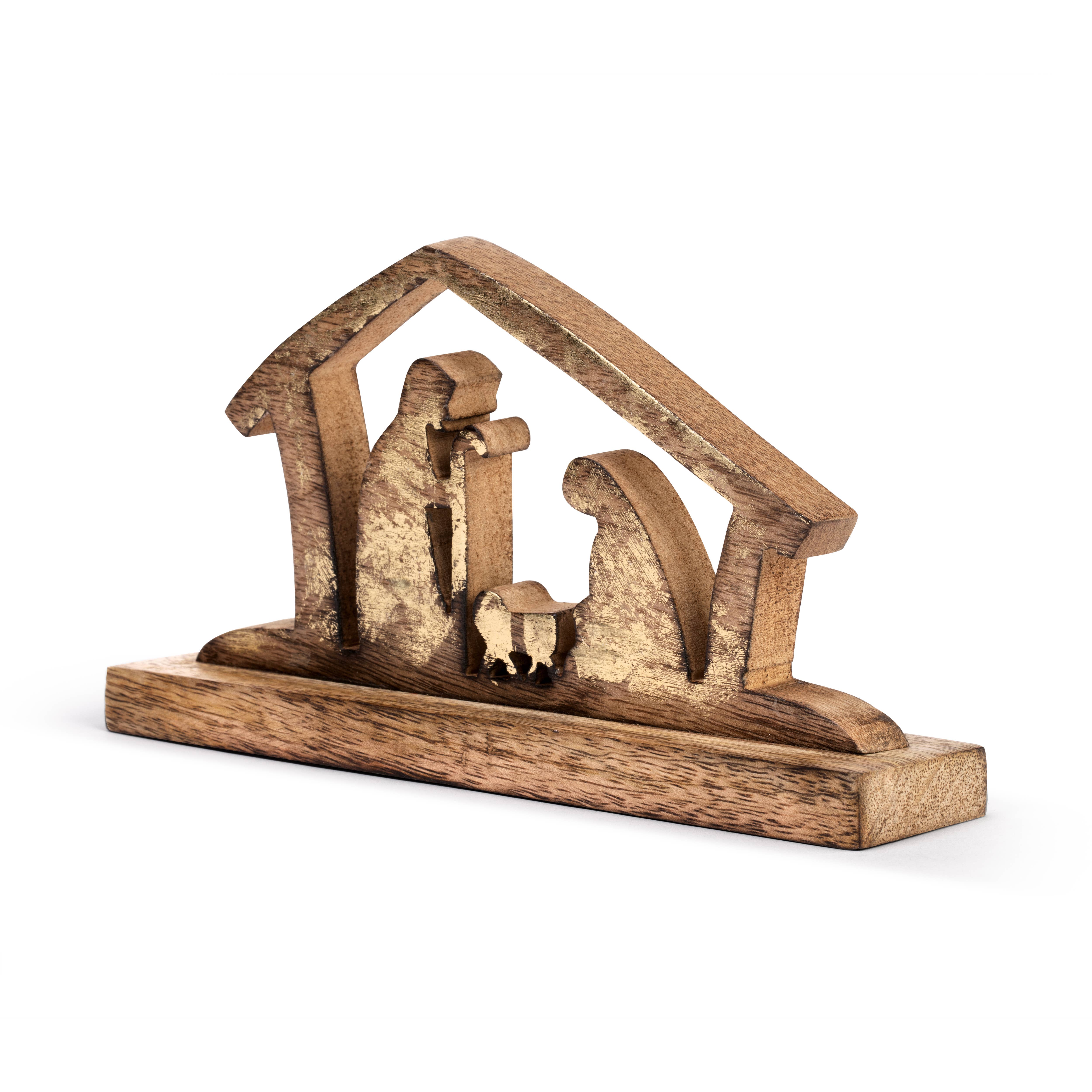 DEMDACO - Wholesale Nativity Scene Decor - Wood Holy Family Figure1