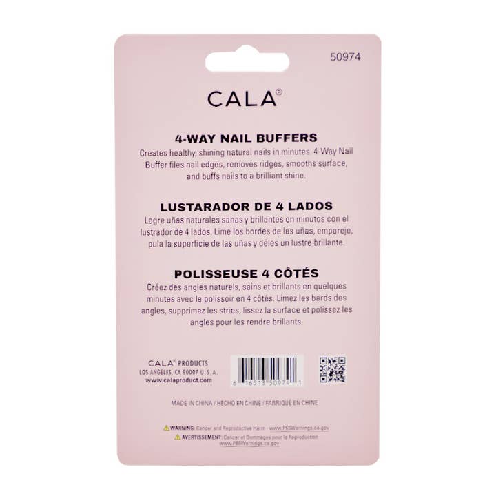 PINEAPPLE Beauty - Wholesale Nail file - CALA 50974 Cherry Print 4-Way Nail Buffers - 62