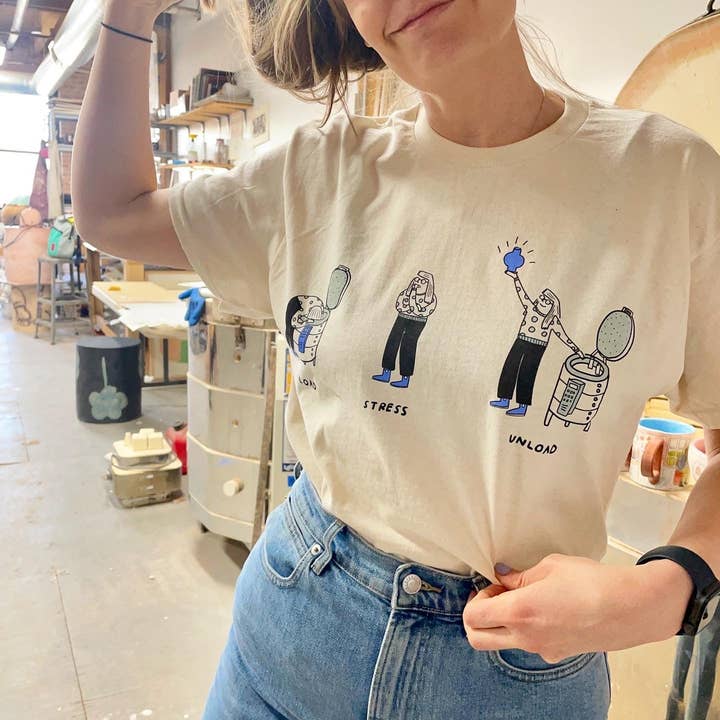 Molly Anne Bishop - Wholesale Screen Printed T-Shirt - Women's - Load, Stress, Unload Tee