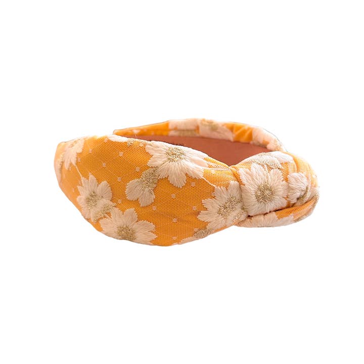 BOHEMIAN GEMME - Vente Bandeau – femme - Bandeau noué brodé floral Marigold1