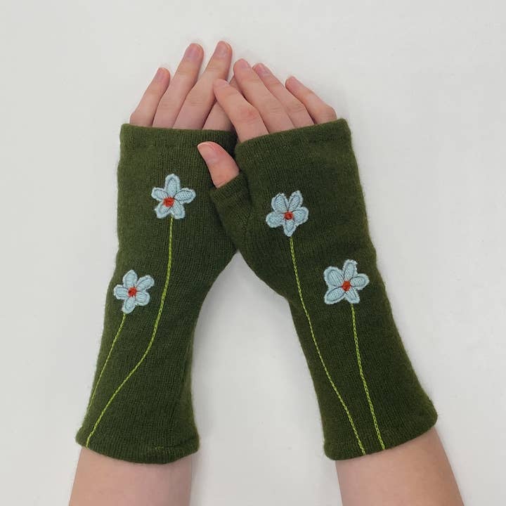 Sardine Clothing Co. – Großhandel Handschuhe – Damen – Fingerlose Cashmere Handschuhe-Wildflower