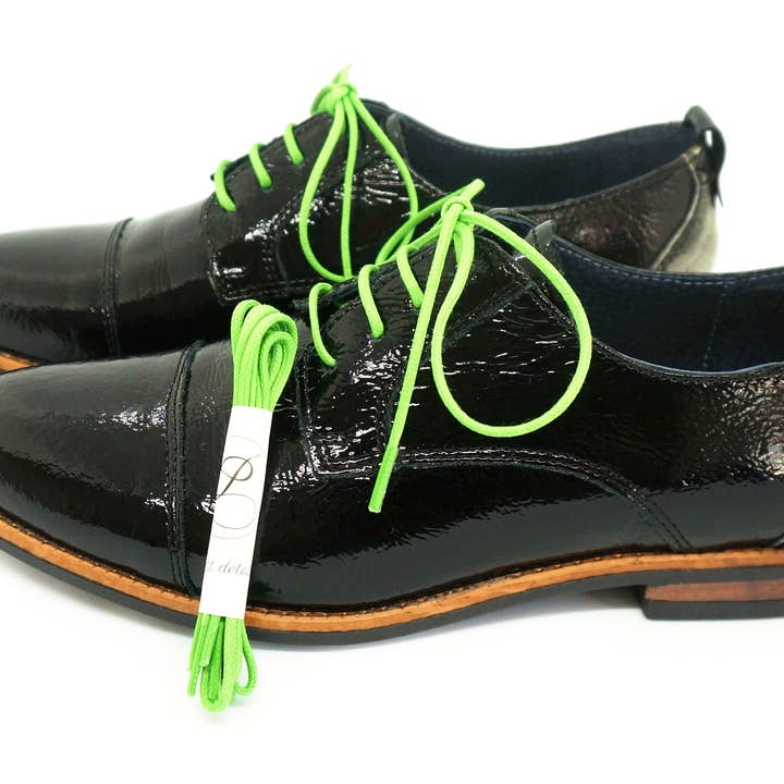 Lacci in cotone cerato verde Made in France per la vendita all'ingrosso da parte di Petit détail