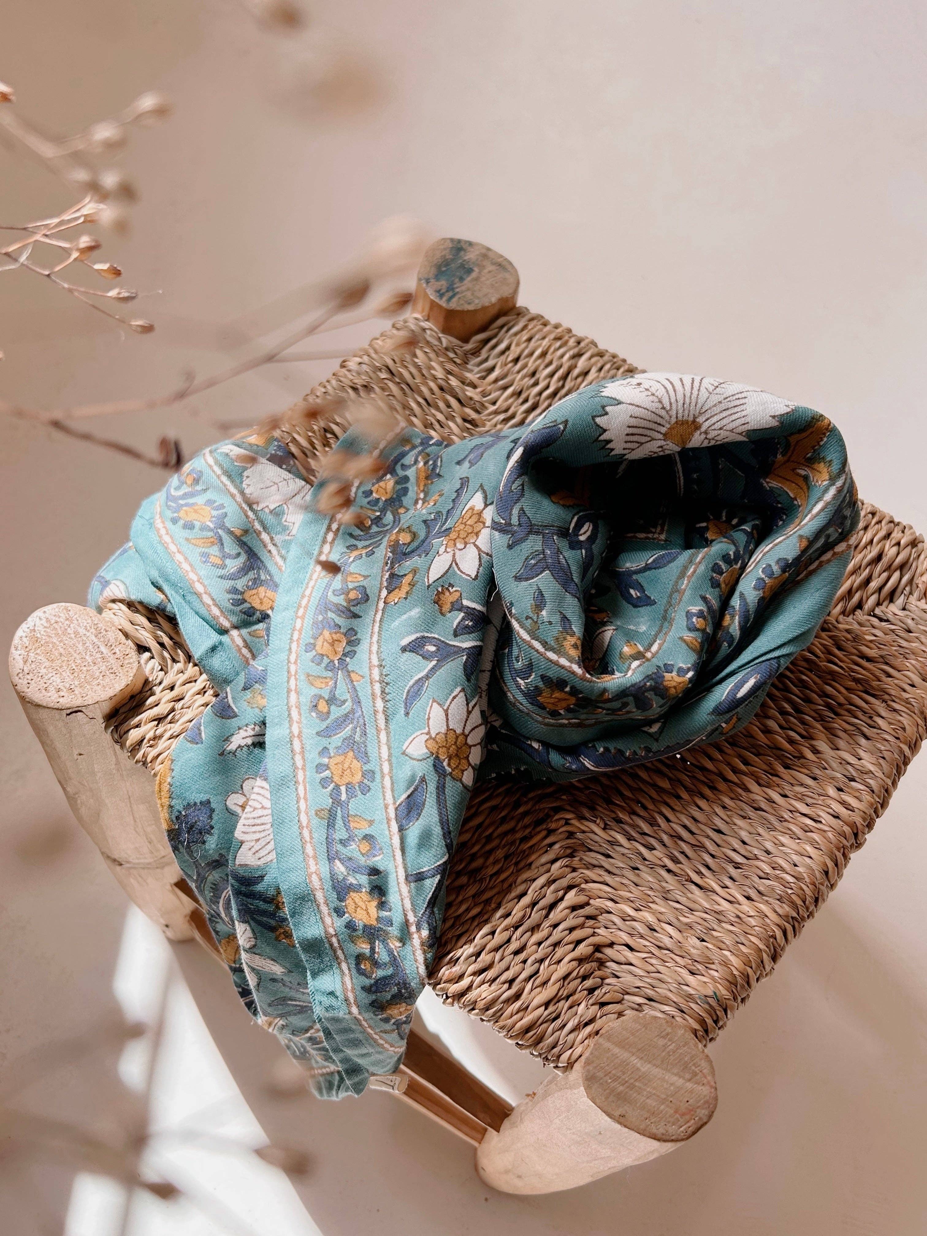 SO FAMILY - Wholesale Scarf - Women's - Dheli Celadon Adult Scarf 100 cm4