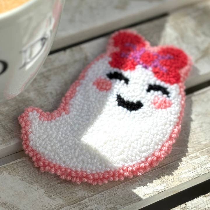Cute Ghosty Coaster for wholesale by Megan Ceron Designs