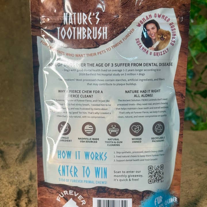 Furever Fierce (formerly Furever Primal) - Wholesale Pet Bone/Rawhide - Dog - Rabbit Ears Bag of 5 Dog/Cat Chew: Natural 1 Ingredient3