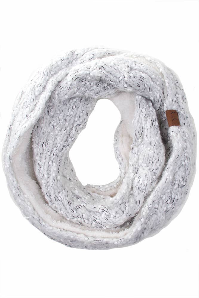 Hana - Wholesale Scarf – Women's - C.C Eyelash Confetti Yarn Knitted Infinity Scarf6