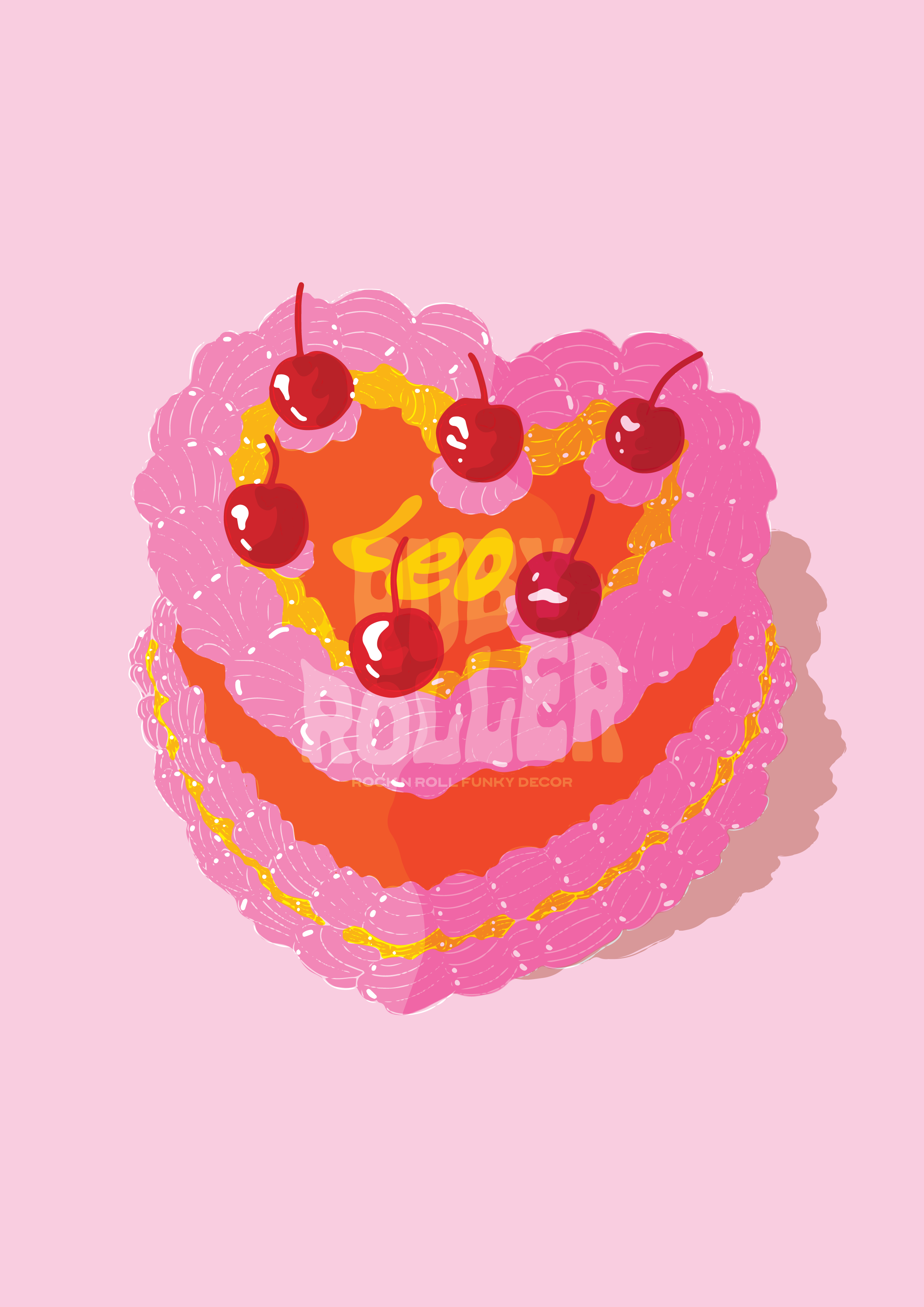 Ruby Roller Art - Wholesale Kunstprint - Esthetische harttaart met kersen sterrenbeeld kunstprint9