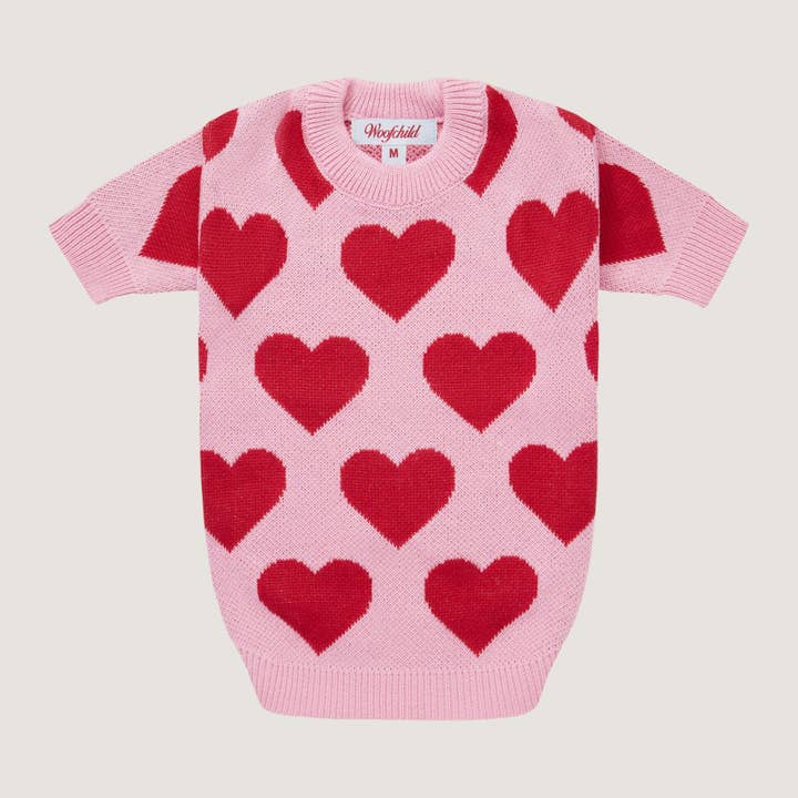 Hearts Dog Sweater for wholesale by Woofchild