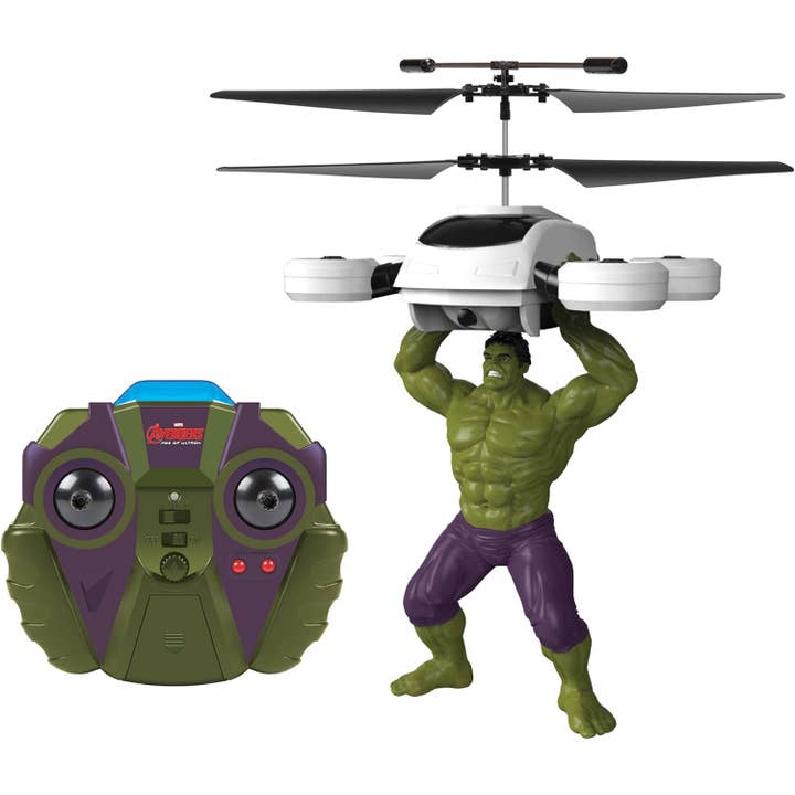 World Tech Toys - Wholesale Toy Plane - Kids - Marvel Avengers Hulk Flying Figure IR Helicopter