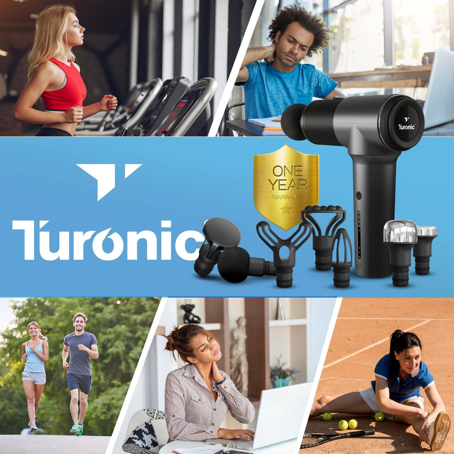 Productech – Großhandel Massagegeräte – Turonic GM5 Tiefengewebe-Massagegerät zur Muskelentspannung (erneuert)8