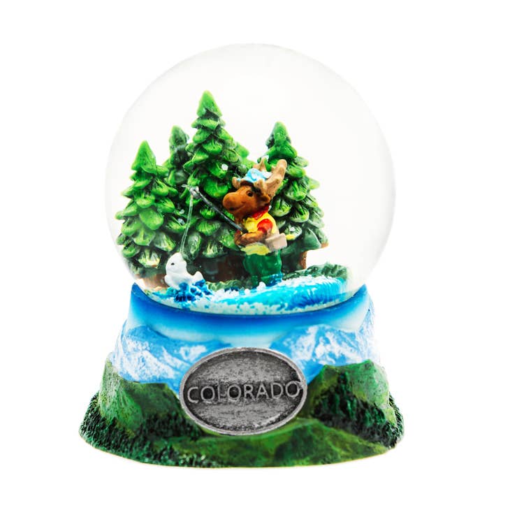 Wholesale Fishing Moose Large Snow Globe for your store - Faire