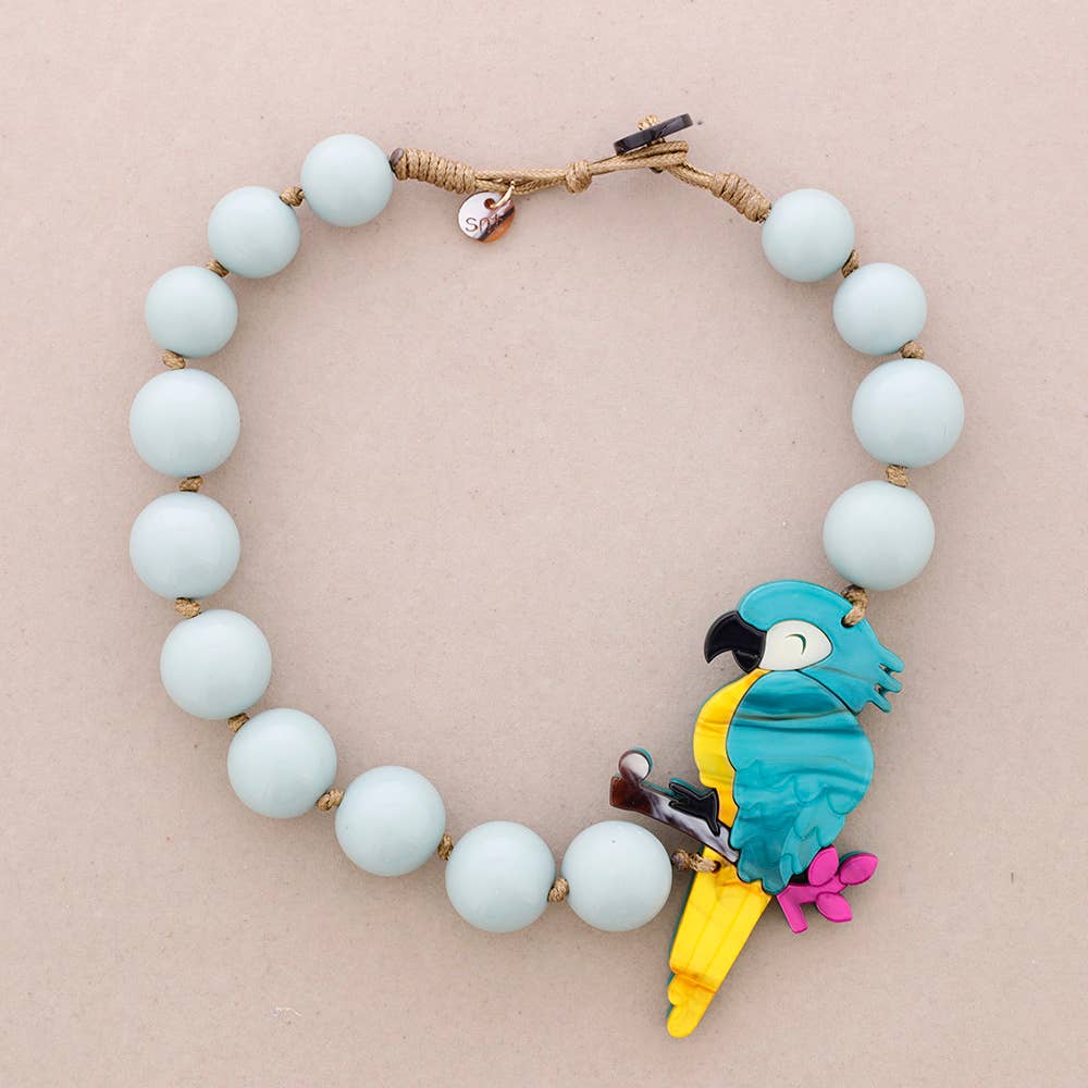 Sonata – wholesale Beaded bracelet – Triple Bird Resin Ball Necklace3