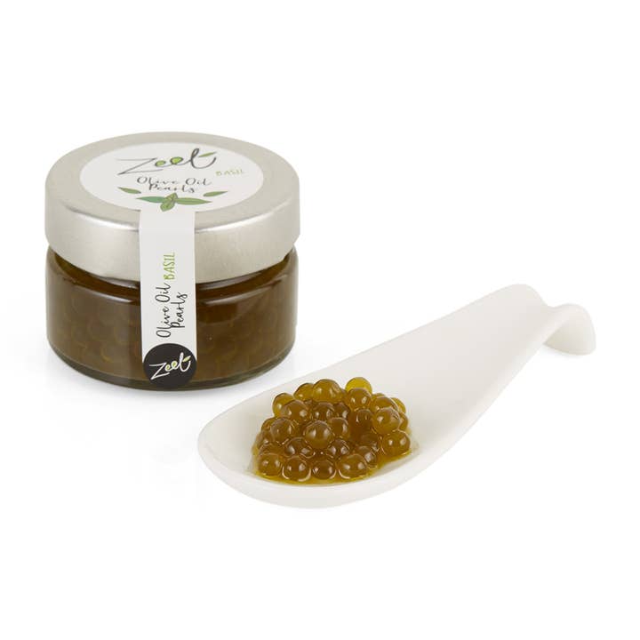 ZEET - Venta al por mayor Aceite de oliva - PERLAS DE ACEITE DE OLIVA VIRGEN EXTRA DE ALBAHACA 50G