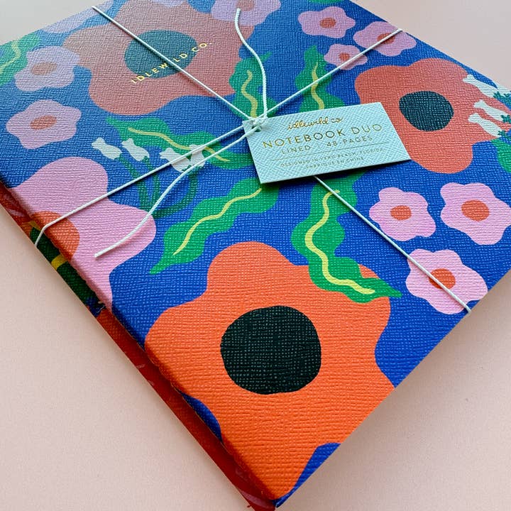 Idlewild Co. – wholesale Notebook – Wavy Daisy Notebook Duo1