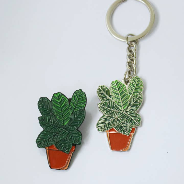 Calathea Zebrina Pin-/Schlüsselring für den Großhandel von Luxe Foliage