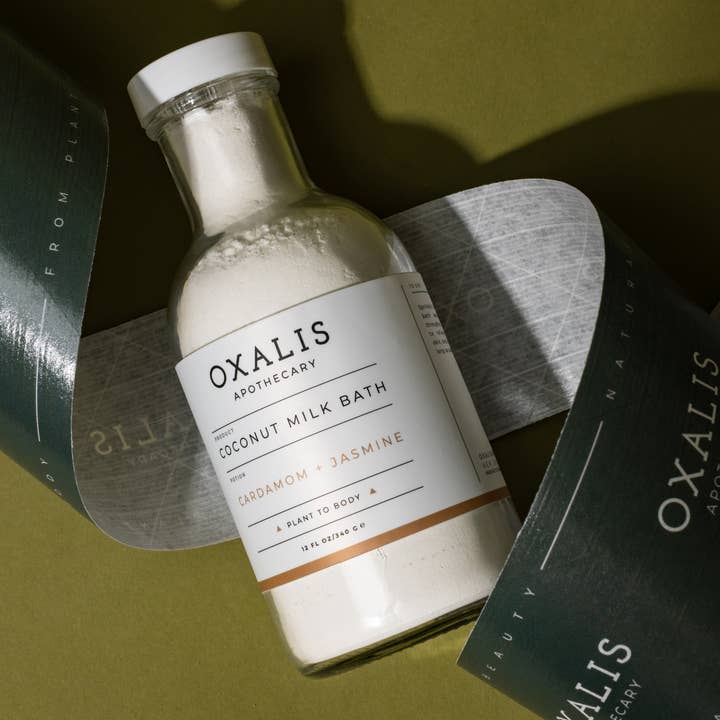 Oxalis Apothecary - Wholesale Bath Soak/Milk - Soothing Coconut Cardamom Jasmine Milk Bath3
