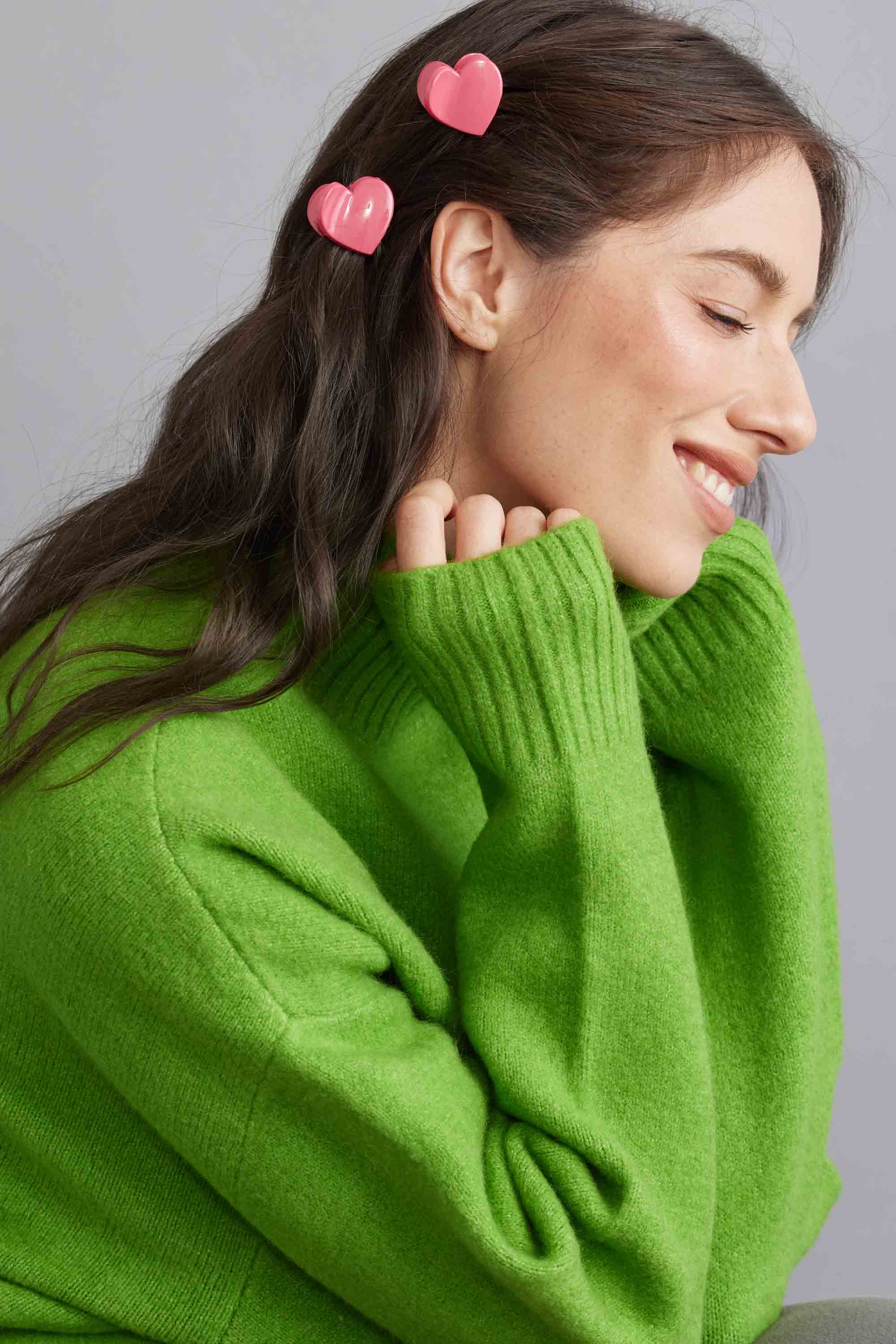 Tiepology - Wholesale Haarclip - Dames - Set glanzende haarclips met candy hearts1