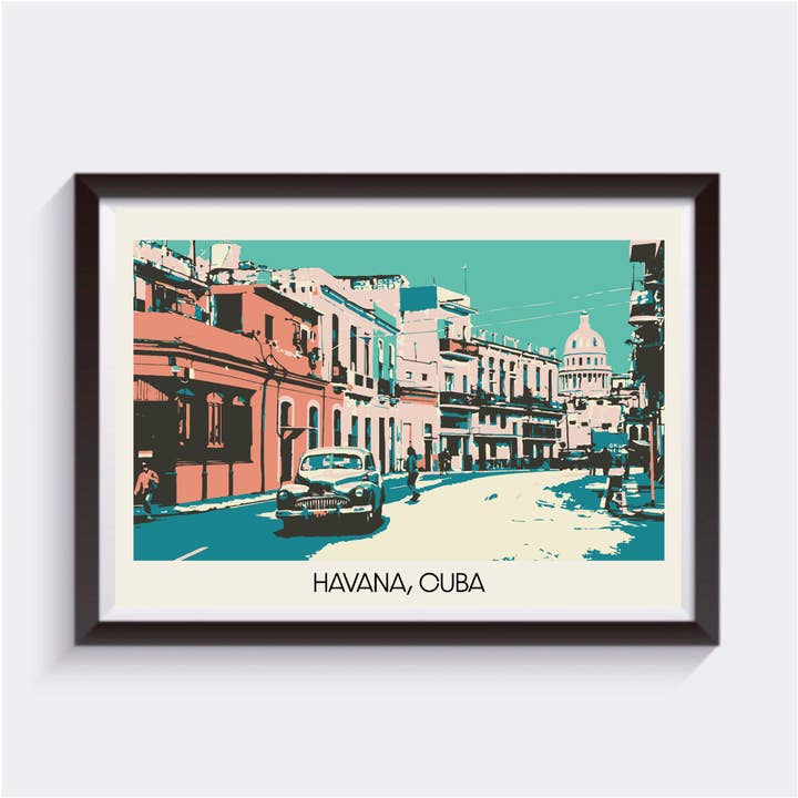 Havana, Cuba Reisedruck im Postkarten-Stil, 6 Größen für den Großhandel von 2 Sisters