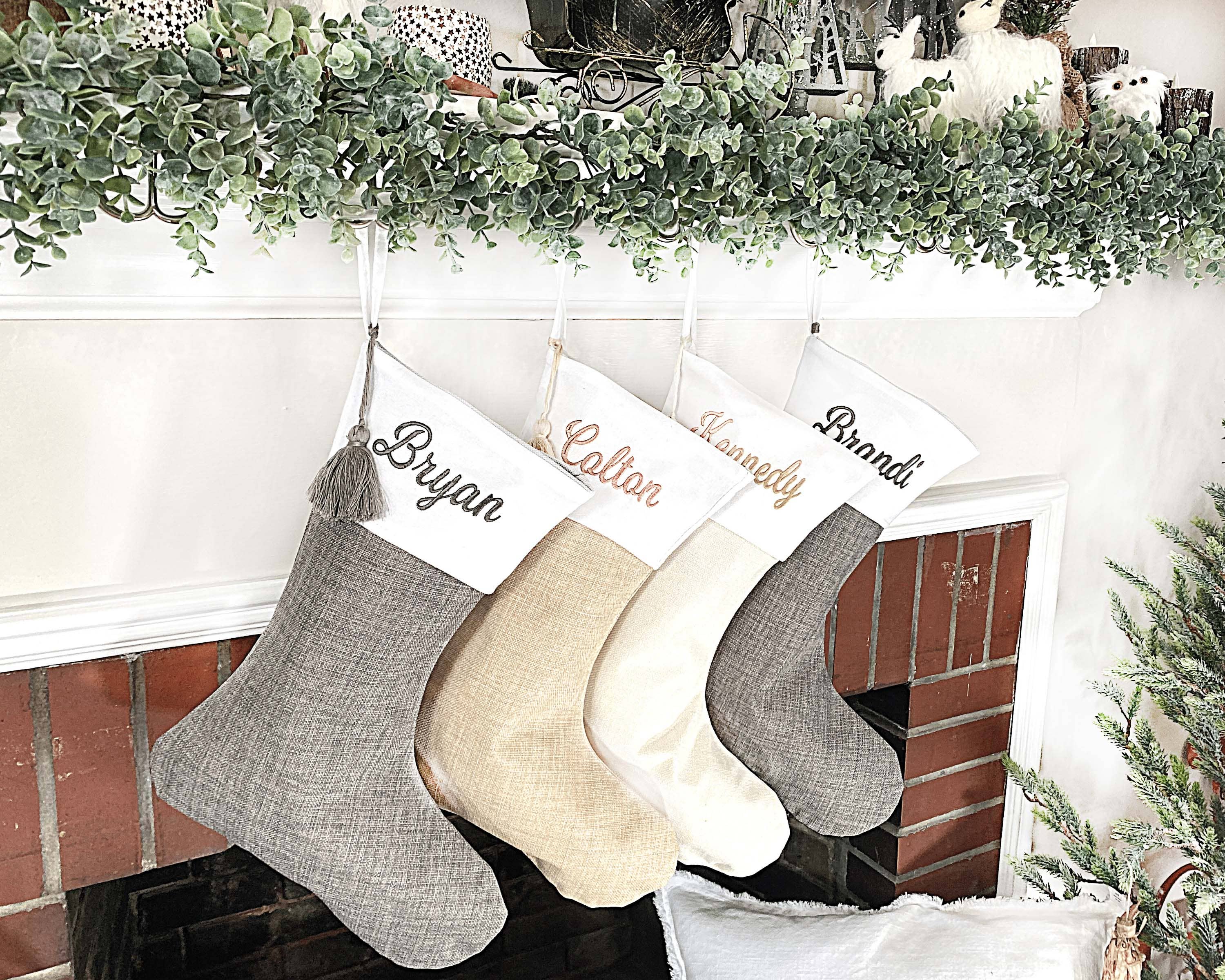 Holiday Blanks - Wholesale Holiday Stocking - Linen stocking blanks4