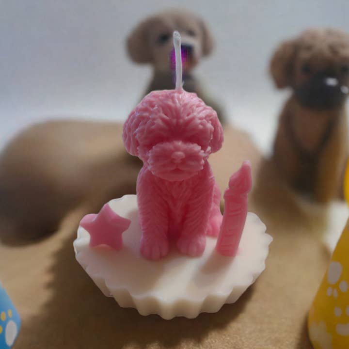 Bougie d'anniversaire pour chien paw-some pour la vente par Scent Fushion Candles