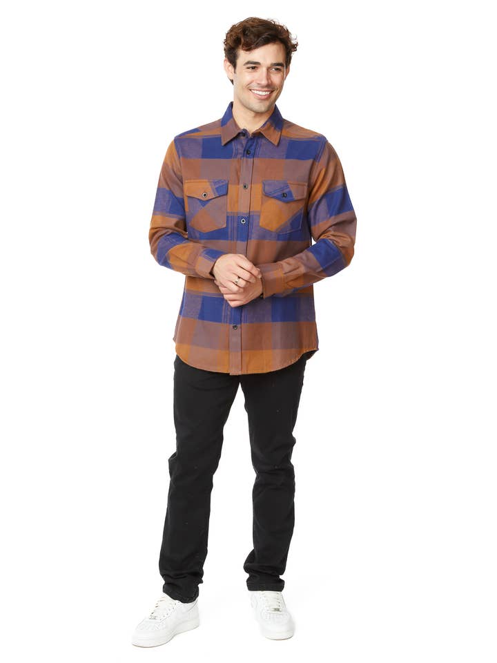 Hawks Bay Men's Super Soft Long Sleeve Flannel Shirts for wholesale on Faire