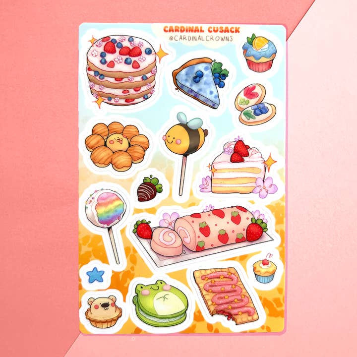 cardinalcrowns - Wholesale Sticker - Bakery Treats Sticker Sheet