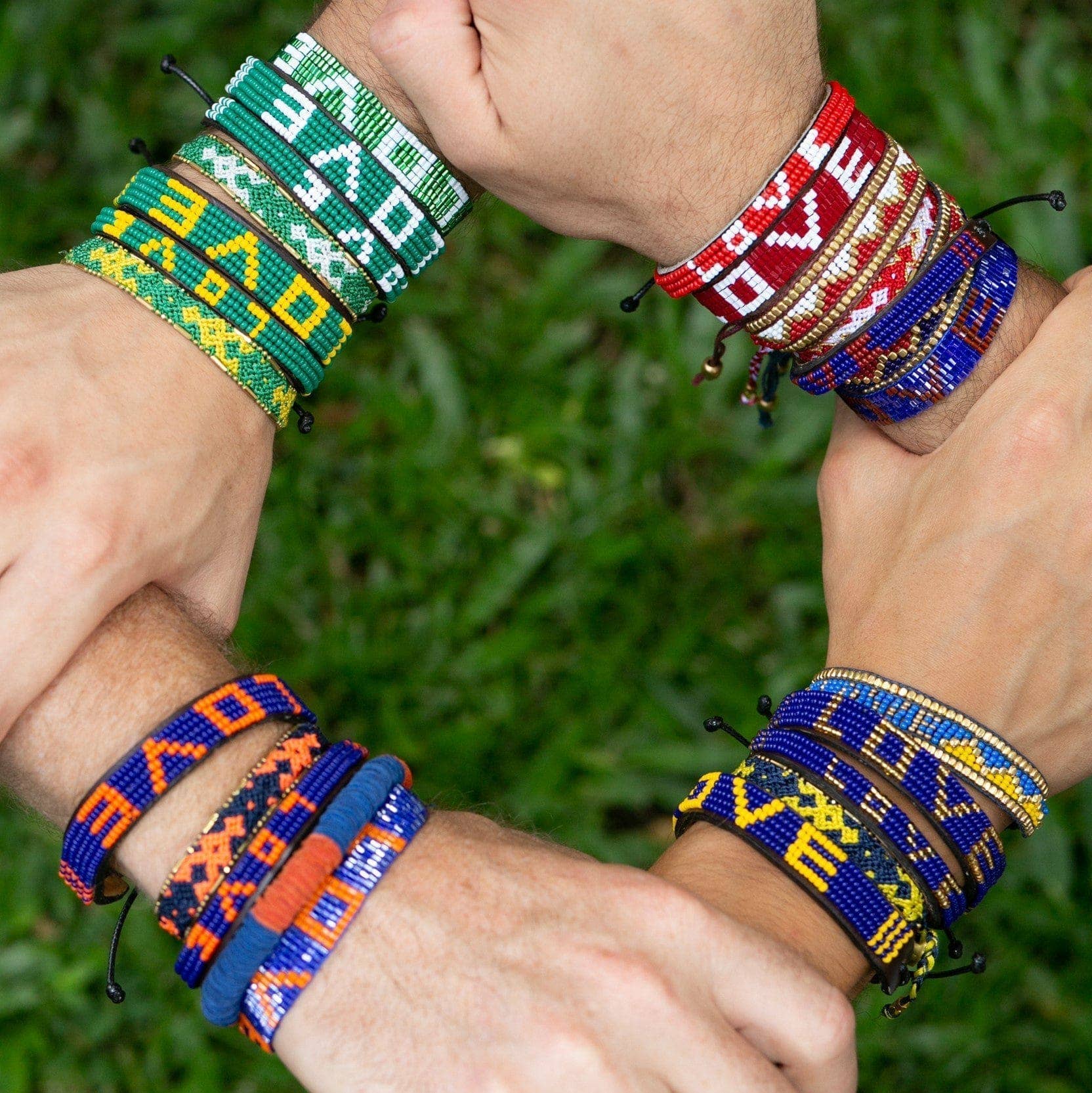 Love Is Project - Wholesale Woven/Braided Bracelet - Skinny LOVE Bracelet - Navy and Orange2