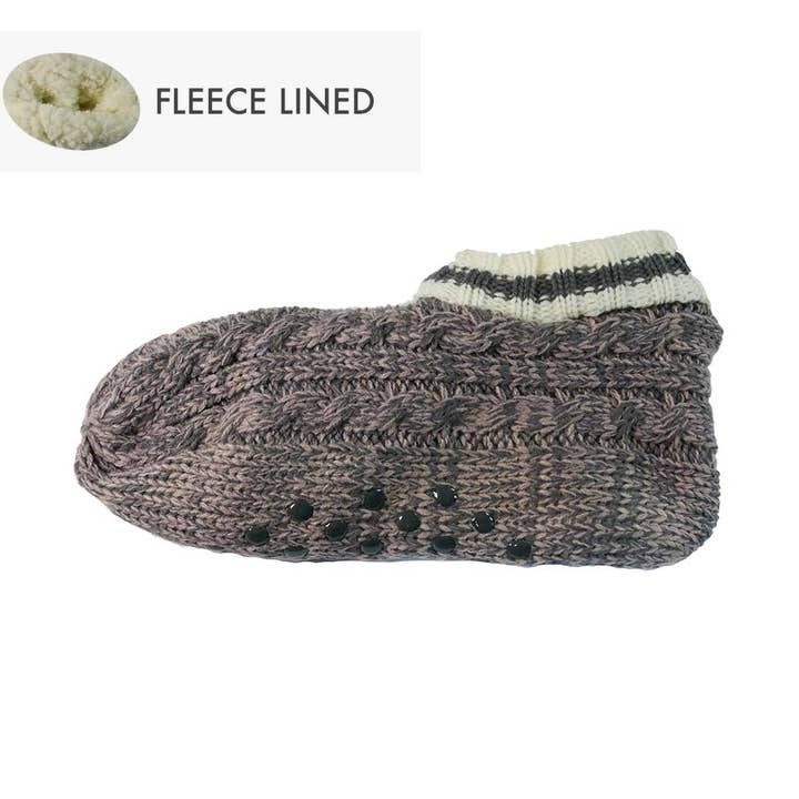 Lilla fleeceforede kabelstrikkede støvletter for engroshandel hos GEMJAR LTD