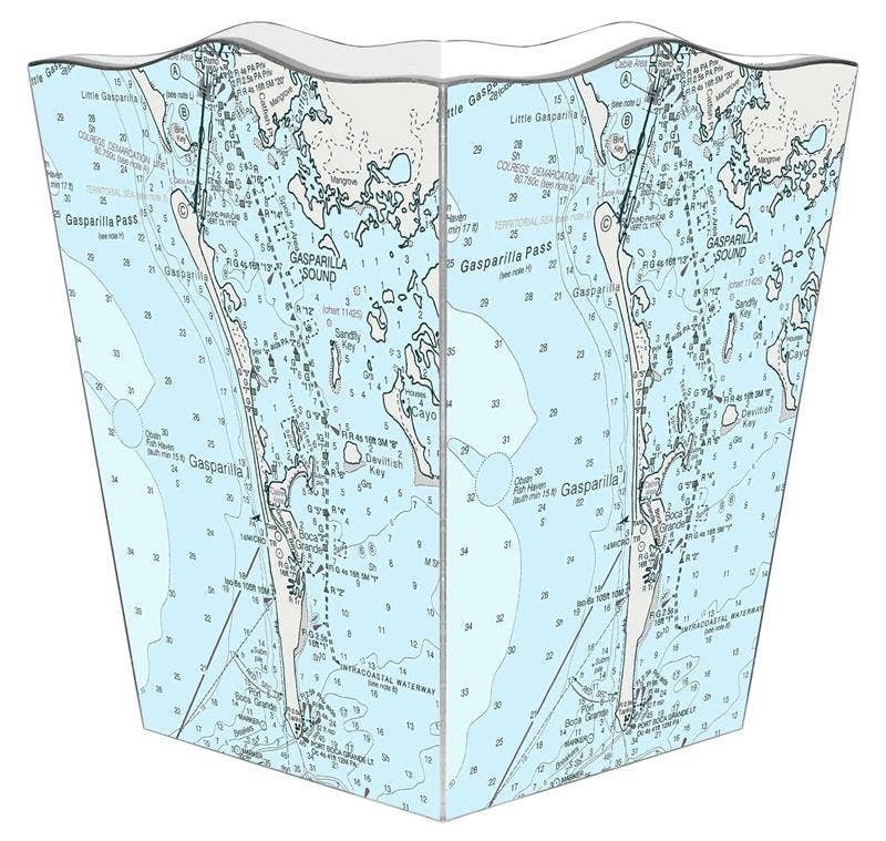 Marye-Kelley - Vente Poubelles/Corbeilles - Carte nautique WB4744-Boca Grande- Gasparilla Island0