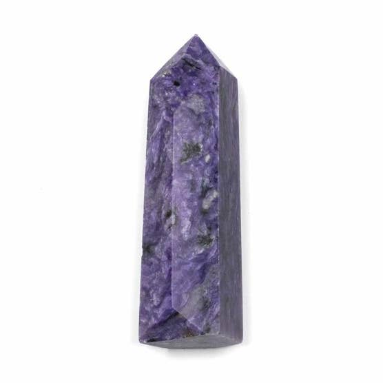 Charoite Crystal Tower - approx. 4", 1 piece for wholesale by Cherry Tree Beads
