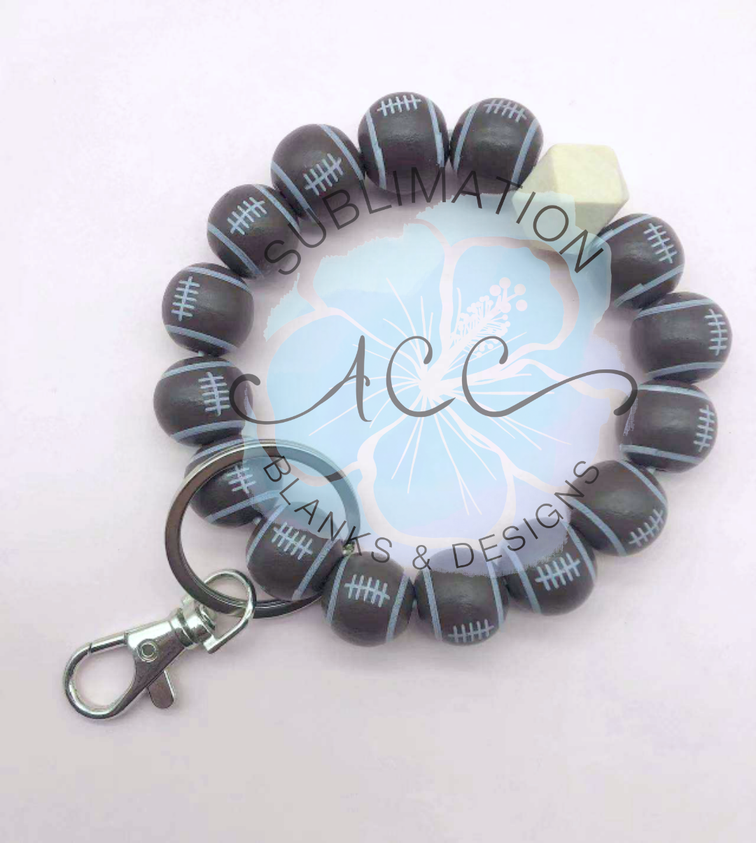 ACC Sublimation Blanks - Wholesale Keychain Bracelet - RTS SPORTS wood bead keychain bracelet, wristlet, laser engraving blank, wood bead wristlet, wood disc for engraving2