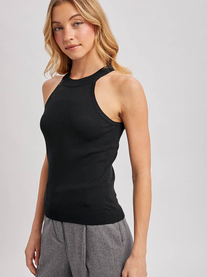 Bluivy - Venta al por mayor Camiseta sin mangas - Mujer - TOP DE PUNTO CON CUELLO HALTER3