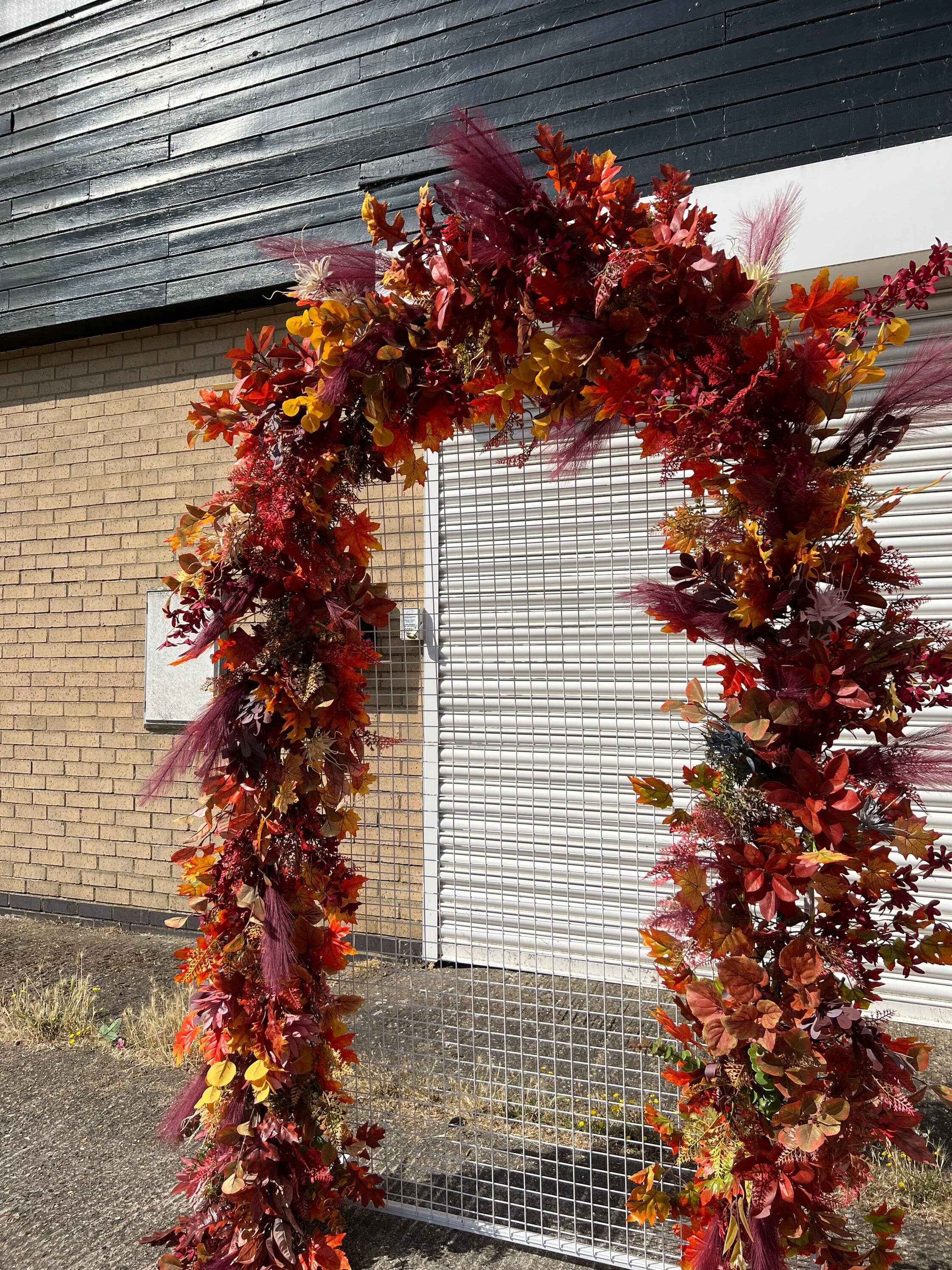 IVY CRUZ - Wholesale Bunting/Garland - Fall Burgundy Flower Garland, Moody Fall Decor, Burgundy4