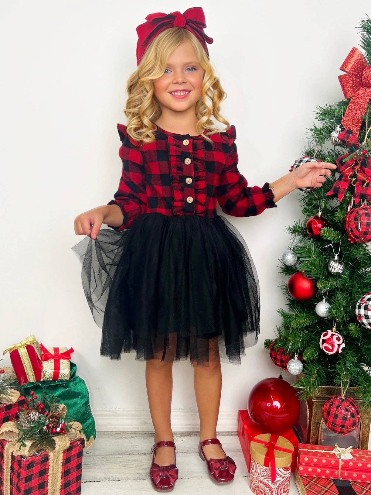 Mia Belle Girls • Wholesale – wholesale Dress – Kids – Pretty Plaid Ruffled Tutu Dress8