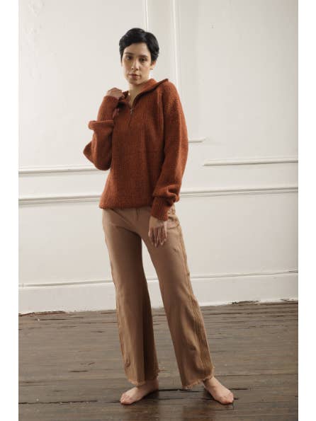 Alpaca Collections - Wholesale Knit Sweater - Women's - Kim Half Zip Baby Alpaca Sweater
