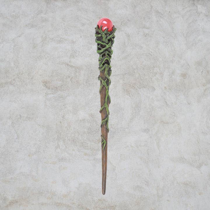 Pacific Trading - Wholesale Decorative Tabletop Object - Greenman Magic Wand Red Stone