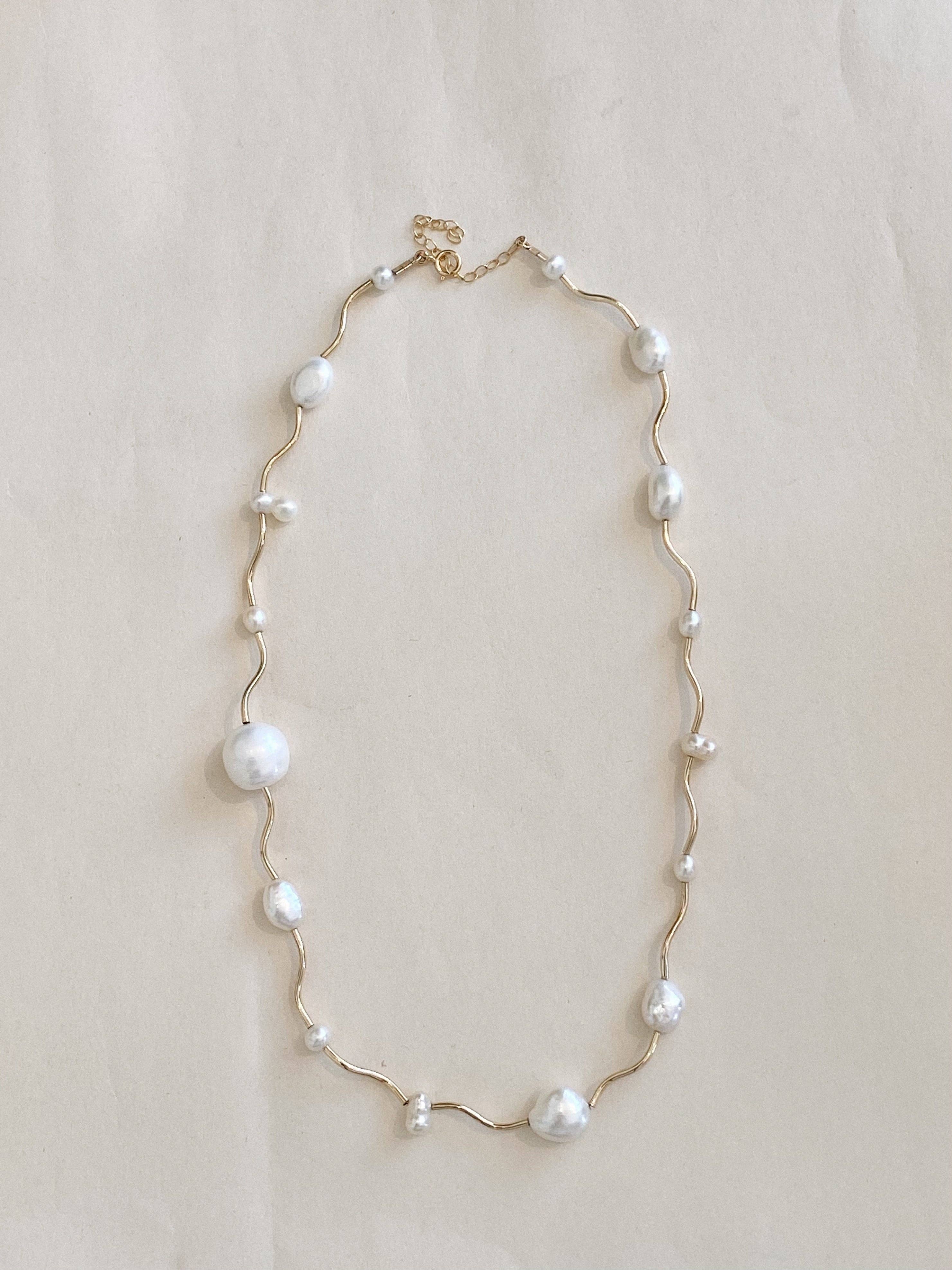Marida Jewelry - Wholesale Beaded/Pearl Necklace - Current Necklace- Pearl3