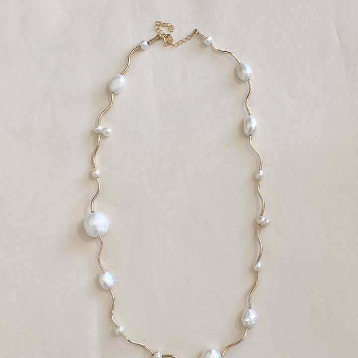 Marida Jewelry - Wholesale Beaded/Pearl Necklace - Current Necklace- Pearl3