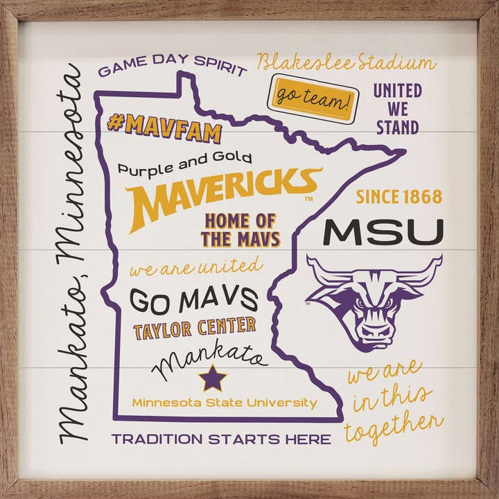 University Words Minnesota Mankato for wholesale by Kendrick Home
