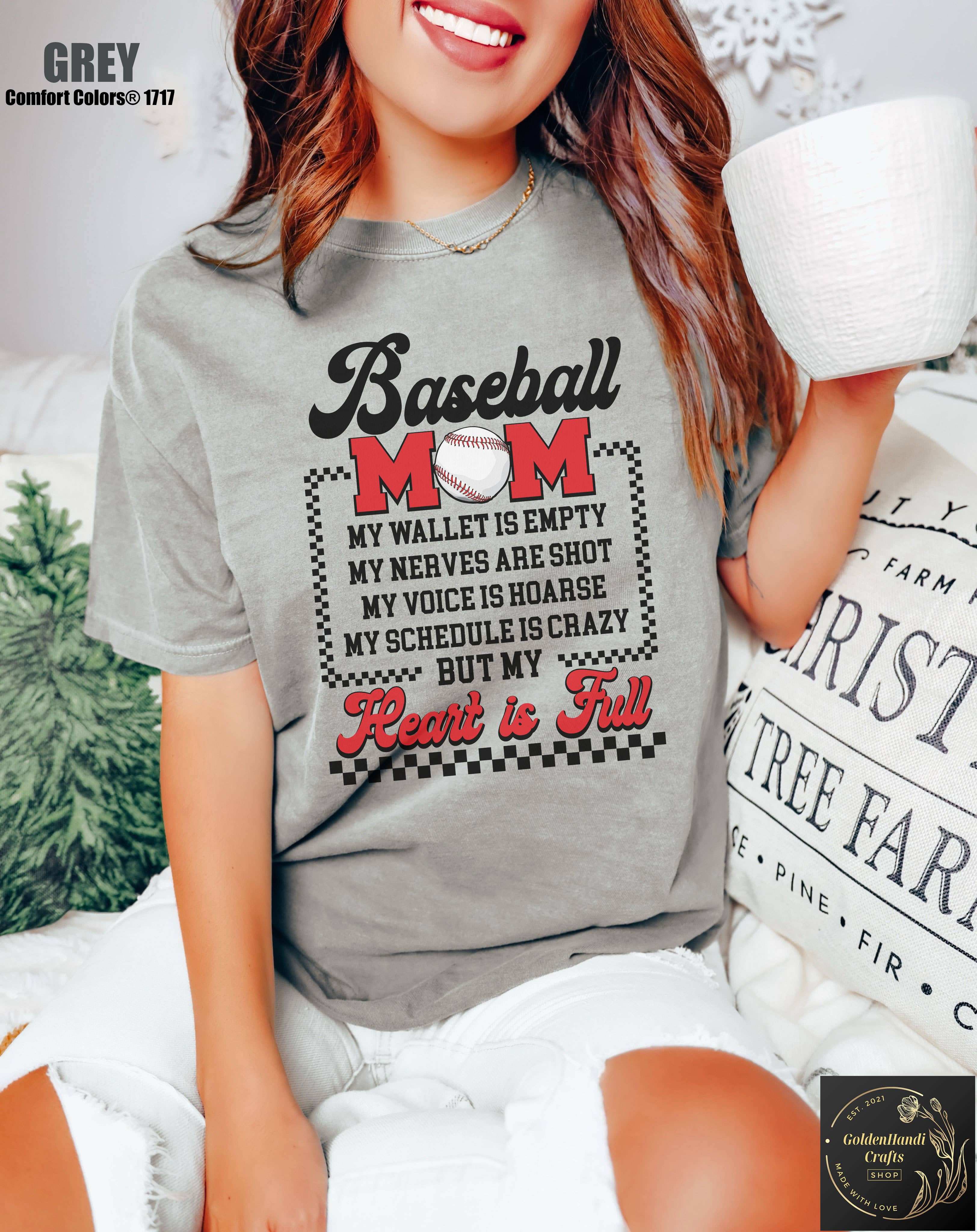 long sleeve baseball mom shirts
