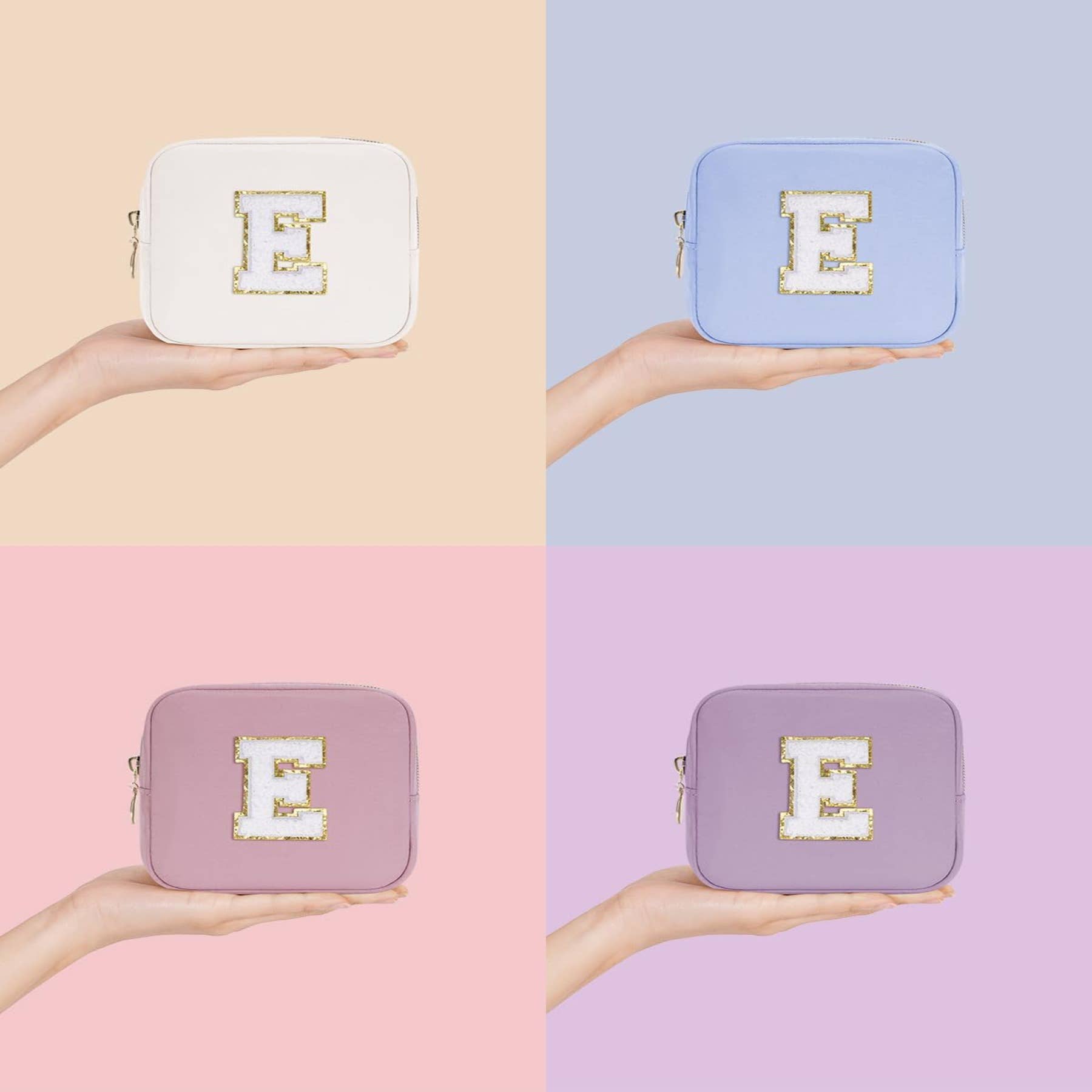 wandf – Großhandel Schmink-/Kosmetiktasche – Personalisierte Monogramm-Tasche Mini Initialen Schminktasche22