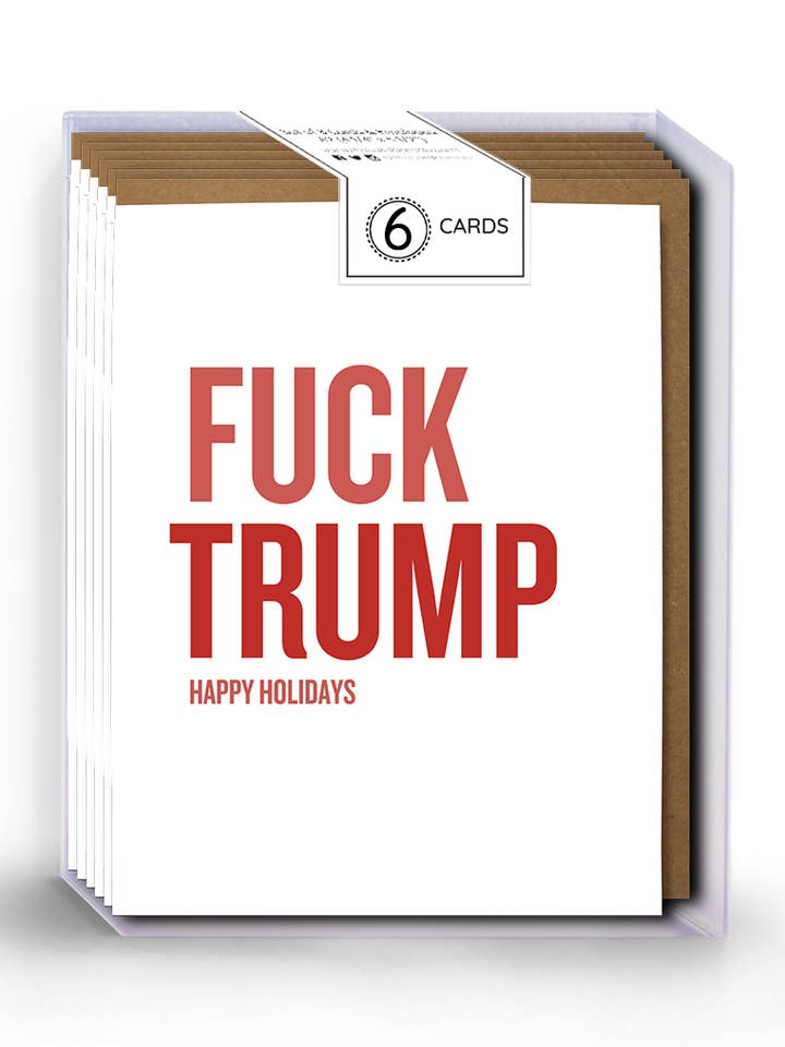 BOX SET - F*ck Trump Bold Holiday Card for wholesale by The Card Bureau