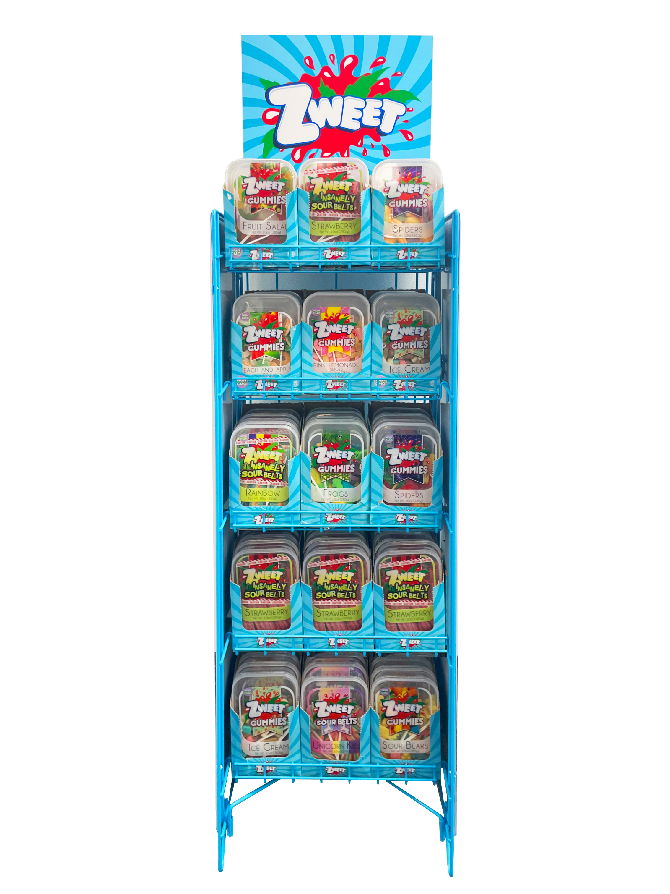 Galil Brands - Wholesale Retailer Display - Food & Drink - Zweet Metal Rack1