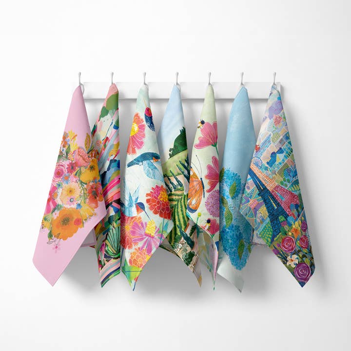 WerkShoppe - Vendita all'ingrosso Strofinacci - Ortensie blu | Strofinaccio in cotone2