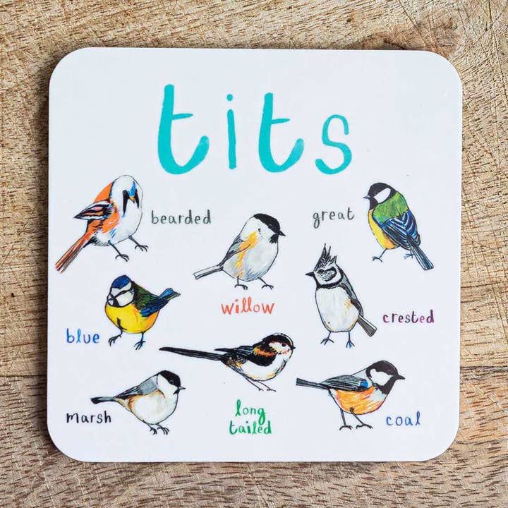 Sarah Edmonds Illustration – wholesale Coasters – Tits Bird Coaster