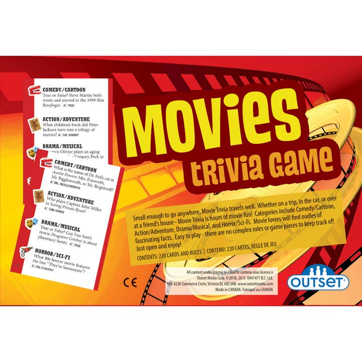 Outset Games and Cobble Hill Puzzles - Wholesale Card Game - Movies Trivia Game1