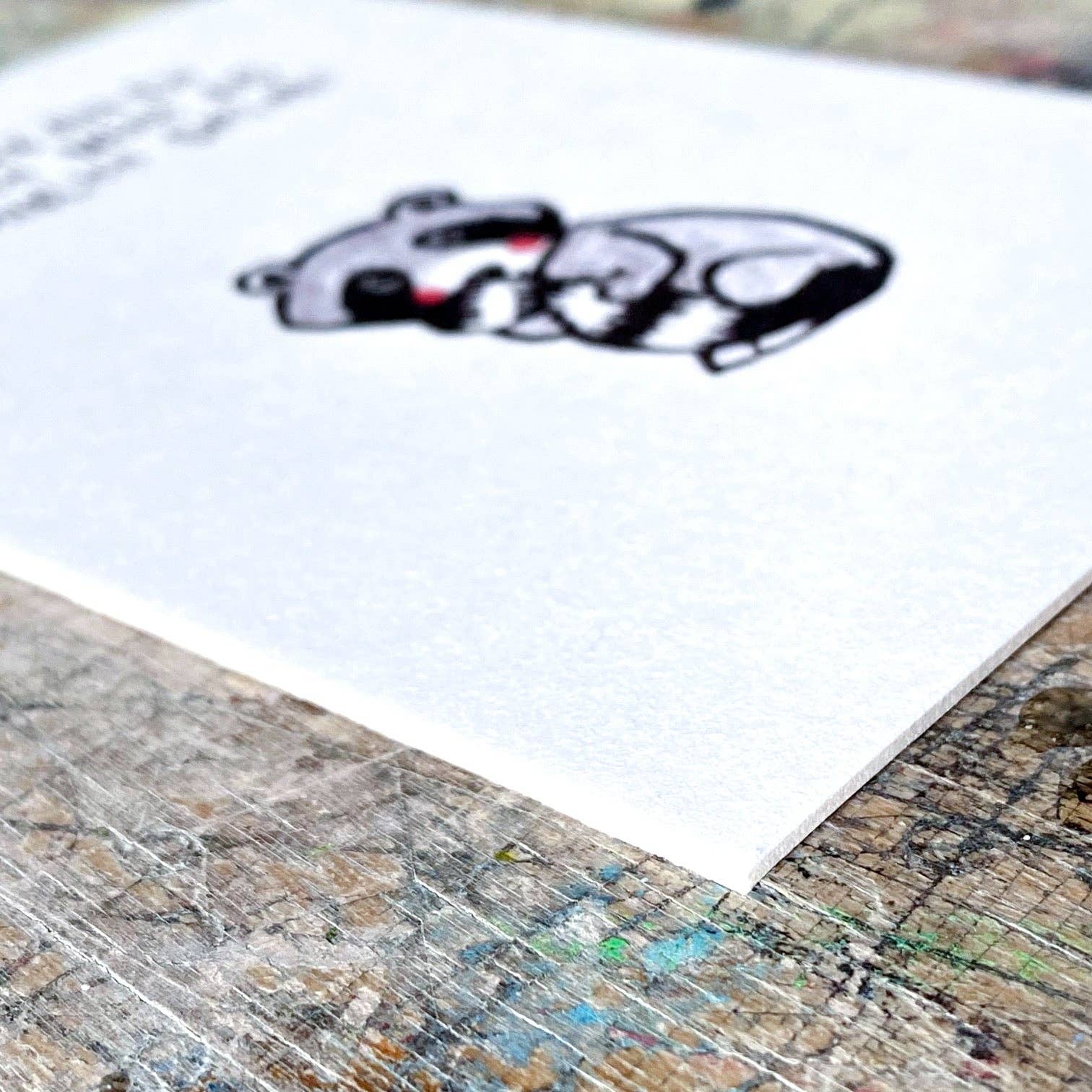 kuki - Wholesale Postcard - "I like you..." Raccoon. kuki Postcard Set of 103